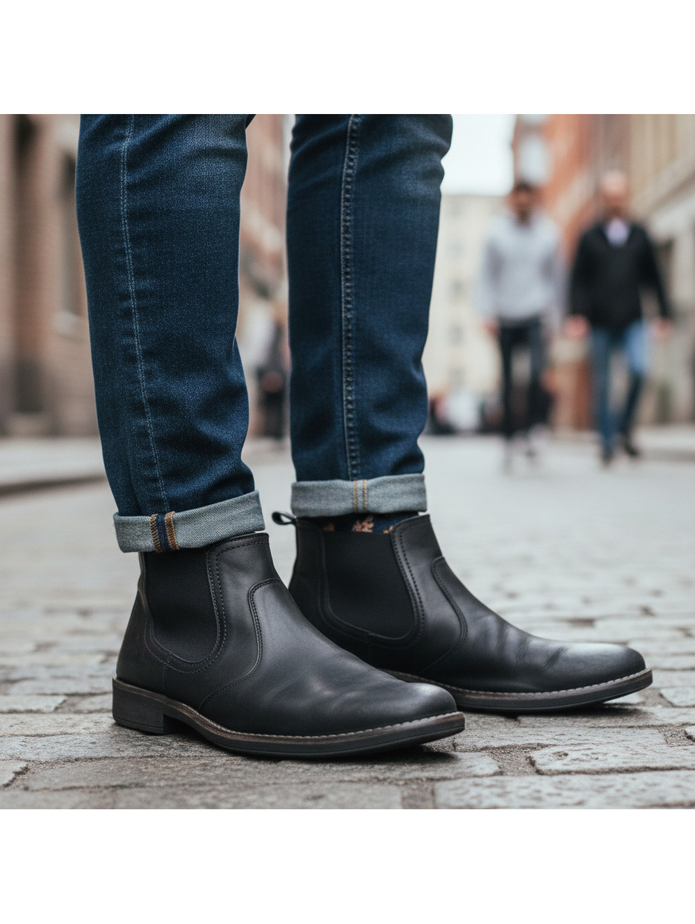 Nordstrom Gavin Waterproof Black Leather Chelsea Boots Men's Size 9.5